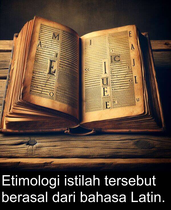 bahasa: Etimologi istilah tersebut berasal dari bahasa Latin.