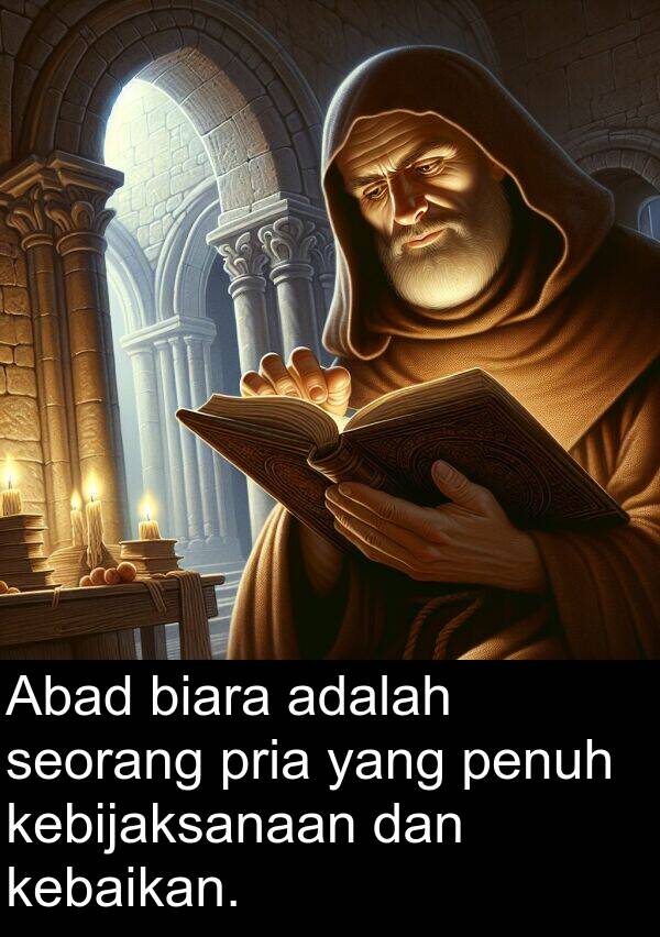 seorang: Abad biara adalah seorang pria yang penuh kebijaksanaan dan kebaikan.