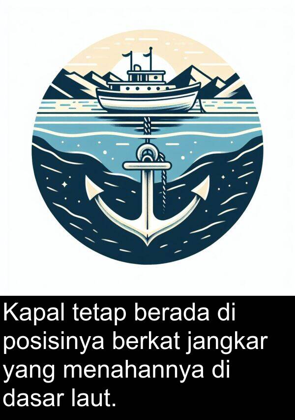 jangkar: Kapal tetap berada di posisinya berkat jangkar yang menahannya di dasar laut.