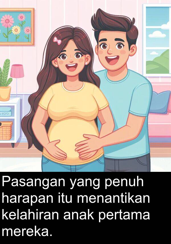 harapan: Pasangan yang penuh harapan itu menantikan kelahiran anak pertama mereka.