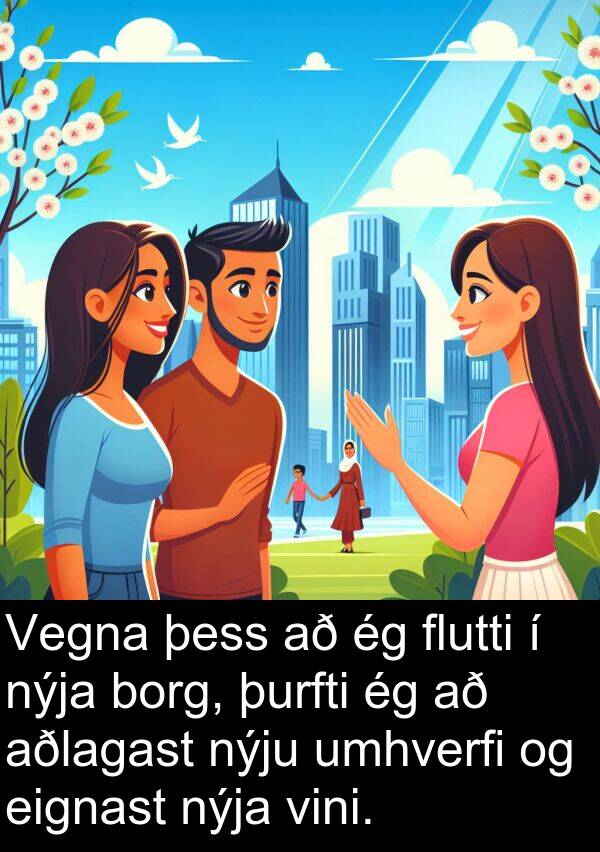 þurfti: Vegna þess að ég flutti í nýja borg, þurfti ég að aðlagast nýju umhverfi og eignast nýja vini.