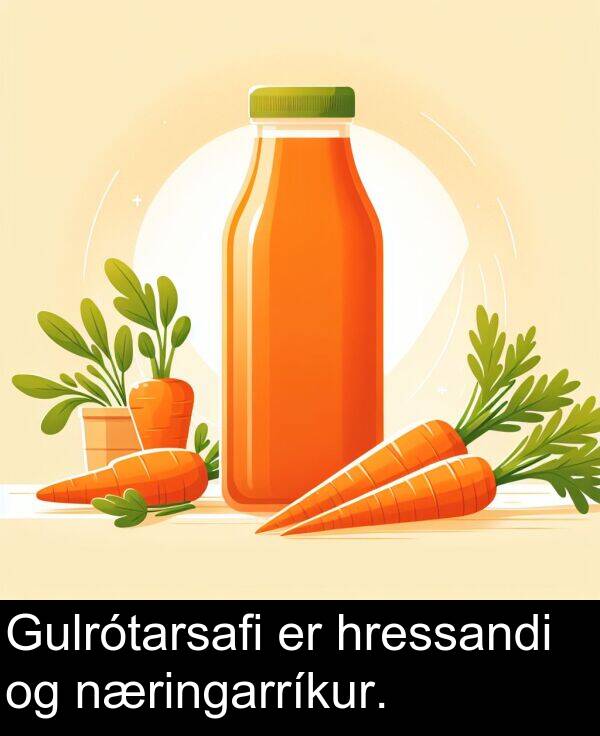 næringarríkur: Gulrótarsafi er hressandi og næringarríkur.