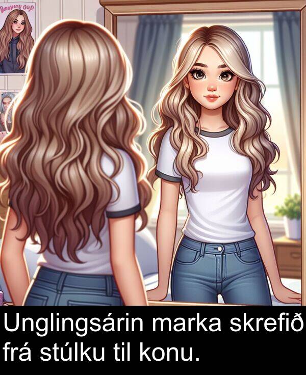 marka: Unglingsárin marka skrefið frá stúlku til konu.
