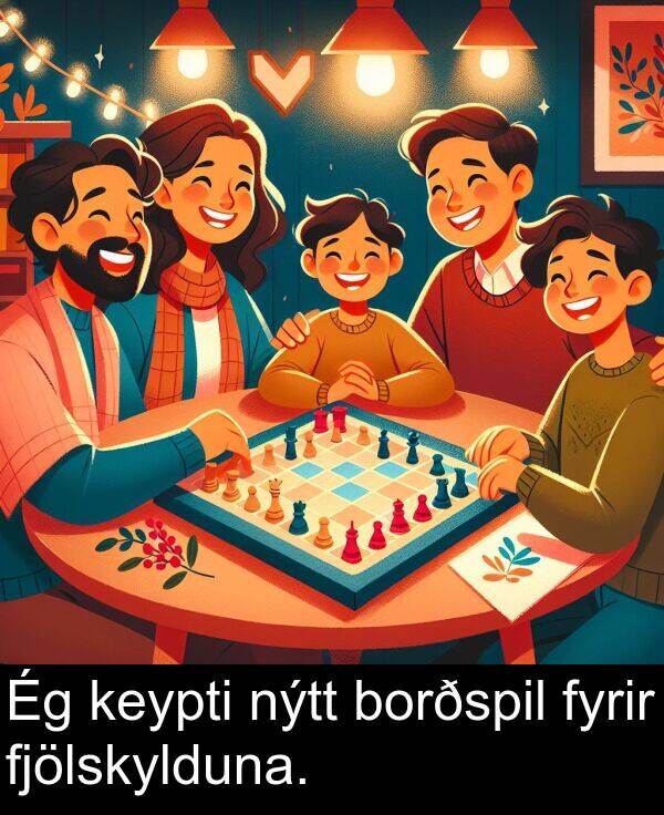 nýtt: Ég keypti nýtt borðspil fyrir fjölskylduna.