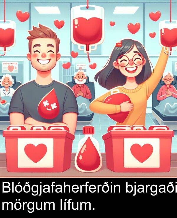 bjargaði: Blóðgjafaherferðin bjargaði mörgum lífum.