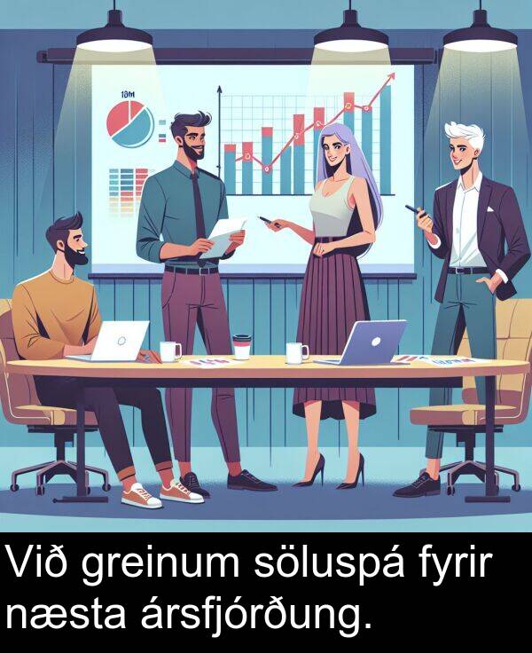 söluspá: Við greinum söluspá fyrir næsta ársfjórðung.