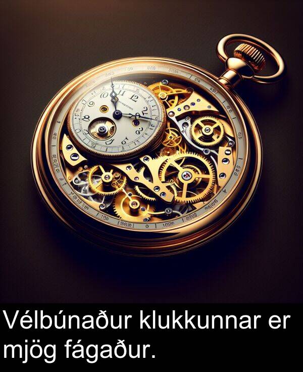 klukkunnar: Vélbúnaður klukkunnar er mjög fágaður.
