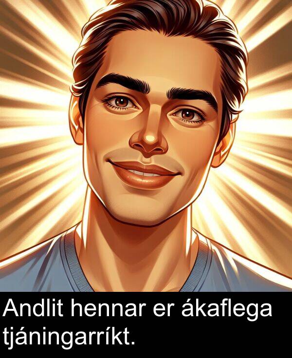 tjáningarríkt: Andlit hennar er ákaflega tjáningarríkt.