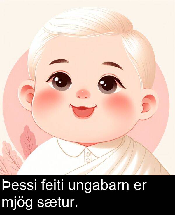 feiti: Þessi feiti ungabarn er mjög sætur.