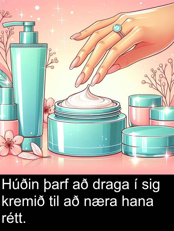 þarf: Húðin þarf að draga í sig kremið til að næra hana rétt.