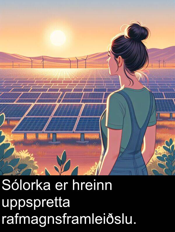 uppspretta: Sólorka er hreinn uppspretta rafmagnsframleiðslu.
