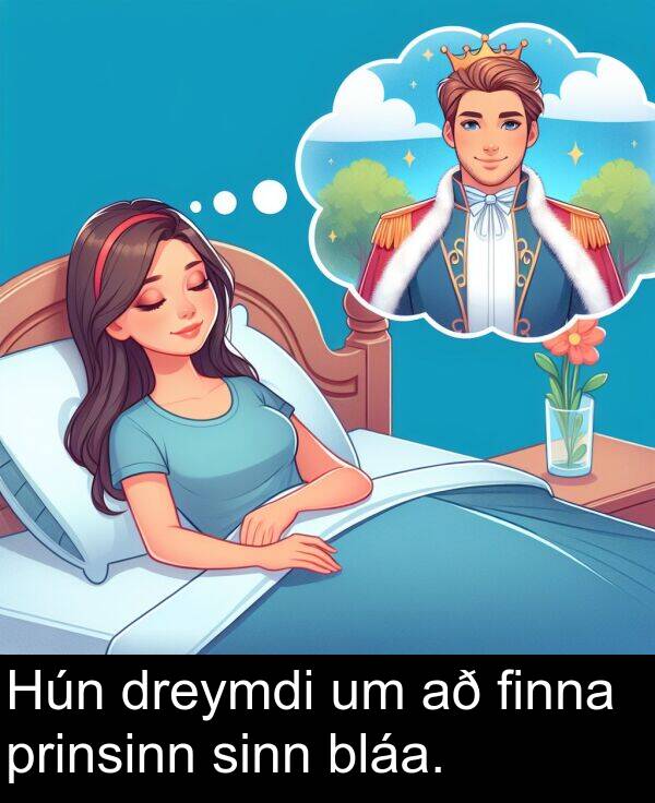 finna: Hún dreymdi um að finna prinsinn sinn bláa.