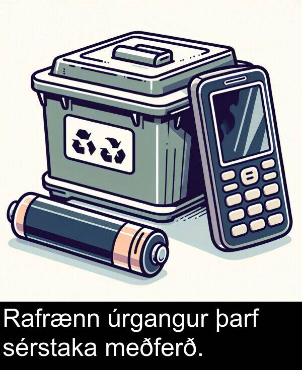 þarf: Rafrænn úrgangur þarf sérstaka meðferð.