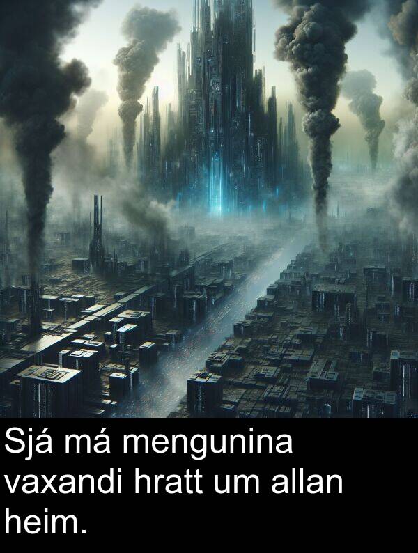 mengunina: Sjá má mengunina vaxandi hratt um allan heim.