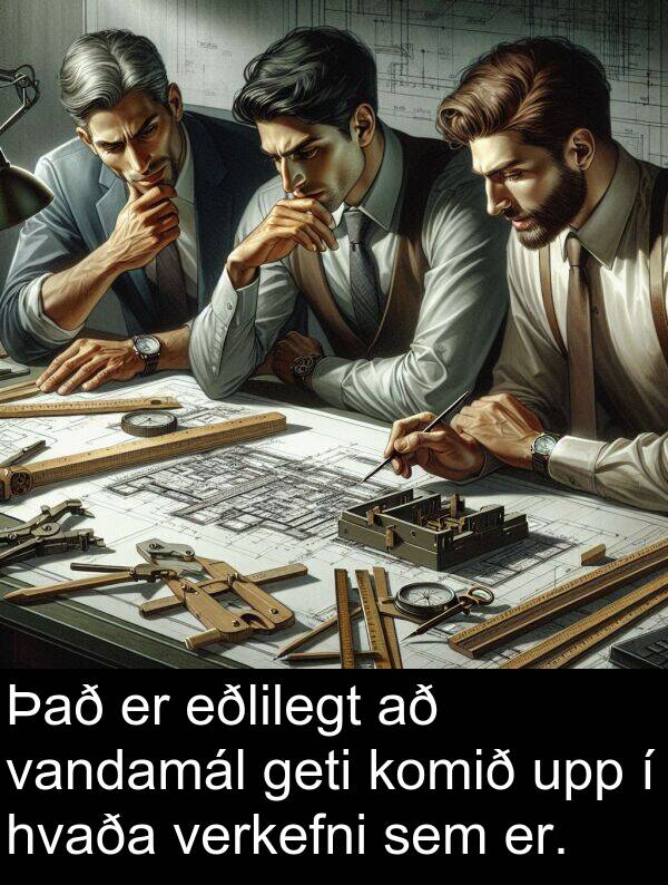 vandamál: Það er eðlilegt að vandamál geti komið upp í hvaða verkefni sem er.