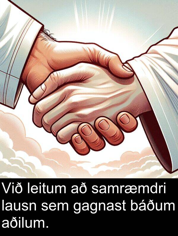leitum: Við leitum að samræmdri lausn sem gagnast báðum aðilum.