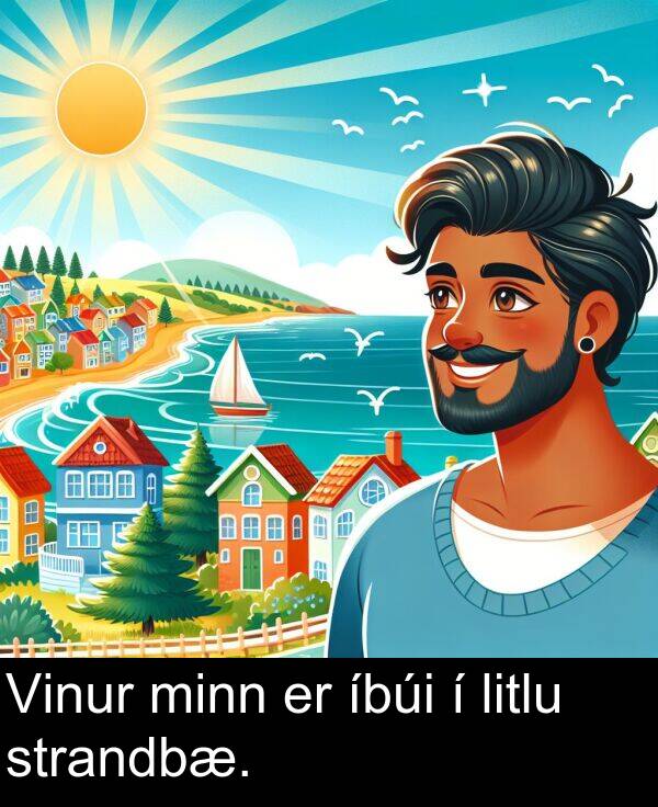 íbúi: Vinur minn er íbúi í litlu strandbæ.