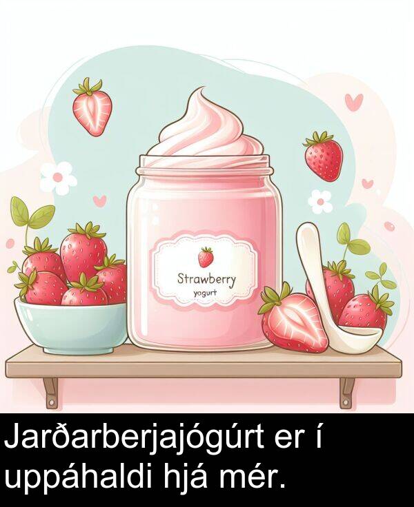 mér: Jarðarberjajógúrt er í uppáhaldi hjá mér.