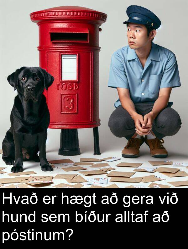 gera: Hvað er hægt að gera við hund sem bíður alltaf að póstinum?