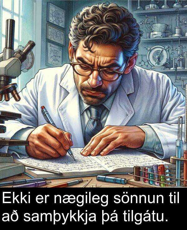tilgátu: Ekki er nægileg sönnun til að samþykkja þá tilgátu.
