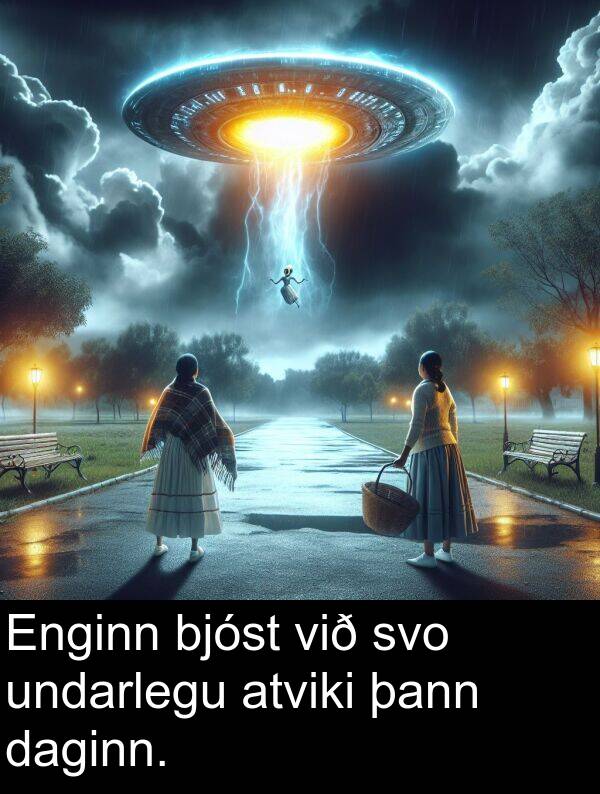 þann: Enginn bjóst við svo undarlegu atviki þann daginn.