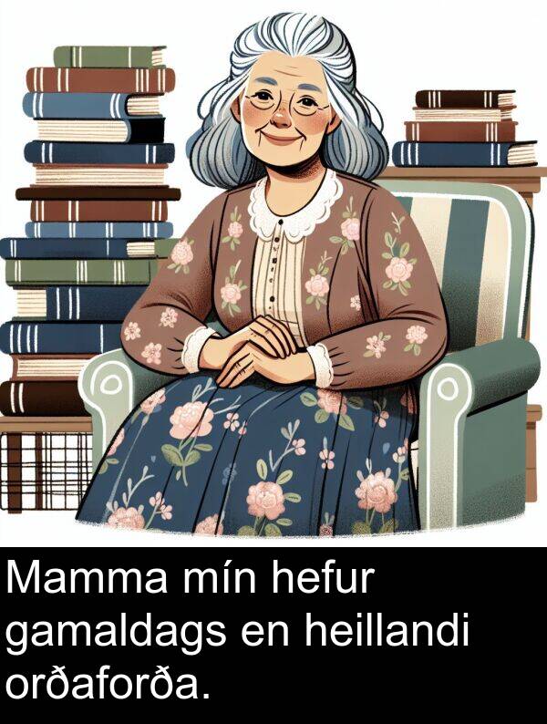heillandi: Mamma mín hefur gamaldags en heillandi orðaforða.