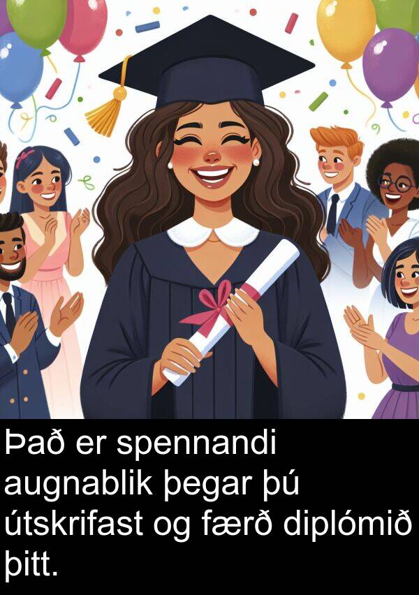 þitt: Það er spennandi augnablik þegar þú útskrifast og færð diplómið þitt.