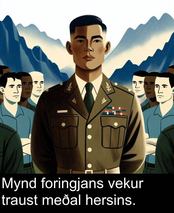 vekur: Mynd foringjans vekur traust meðal hersins.