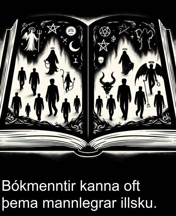 þema: Bókmenntir kanna oft þema mannlegrar illsku.
