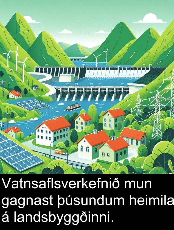landsbyggðinni: Vatnsaflsverkefnið mun gagnast þúsundum heimila á landsbyggðinni.