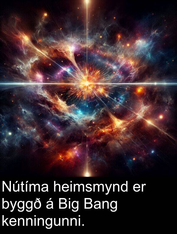 kenningunni: Nútíma heimsmynd er byggð á Big Bang kenningunni.