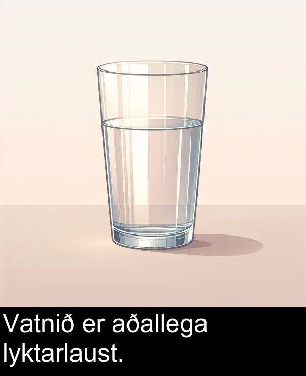 aðallega: Vatnið er aðallega lyktarlaust.