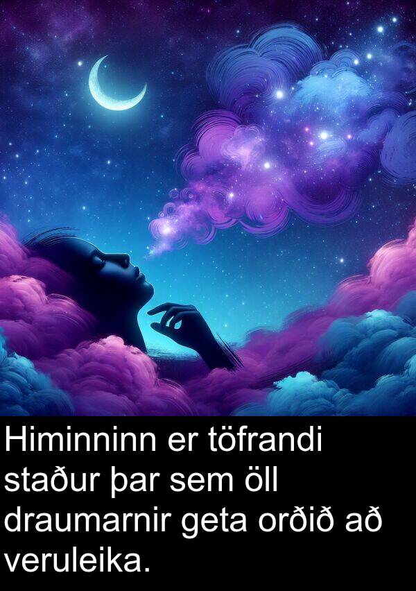 þar: Himinninn er töfrandi staður þar sem öll draumarnir geta orðið að veruleika.