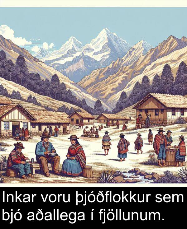 þjóðflokkur: Inkar voru þjóðflokkur sem bjó aðallega í fjöllunum.