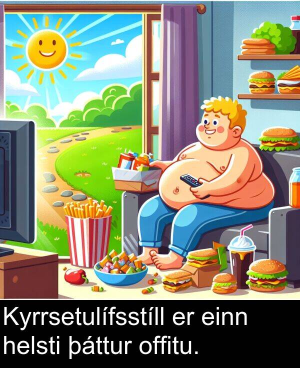 þáttur: Kyrrsetulífsstíll er einn helsti þáttur offitu.