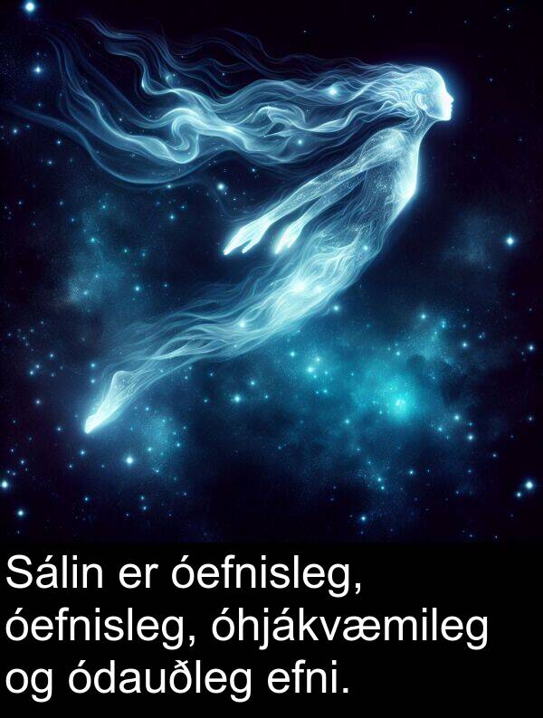 óhjákvæmileg: Sálin er óefnisleg, óefnisleg, óhjákvæmileg og ódauðleg efni.