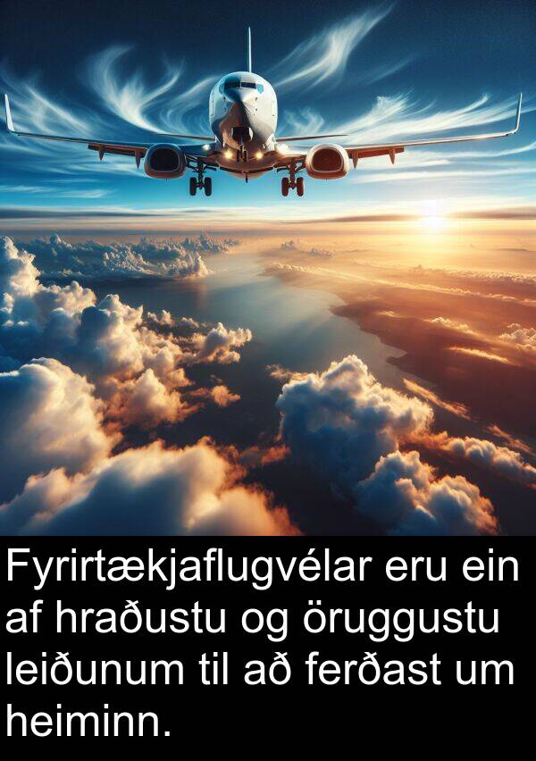 heiminn: Fyrirtækjaflugvélar eru ein af hraðustu og öruggustu leiðunum til að ferðast um heiminn.
