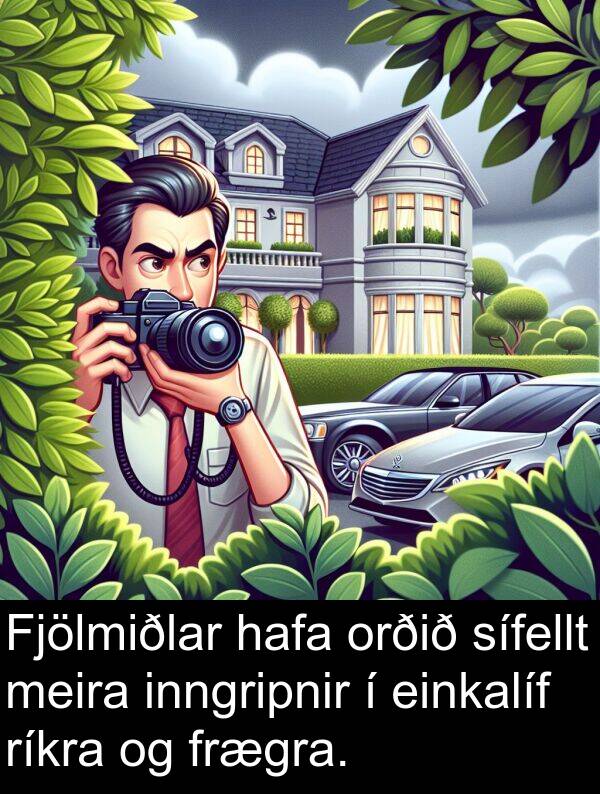 orðið: Fjölmiðlar hafa orðið sífellt meira inngripnir í einkalíf ríkra og frægra.
