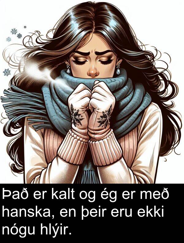 þeir: Það er kalt og ég er með hanska, en þeir eru ekki nógu hlýir.
