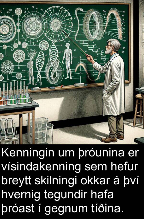þróunina: Kenningin um þróunina er vísindakenning sem hefur breytt skilningi okkar á því hvernig tegundir hafa þróast í gegnum tíðina.
