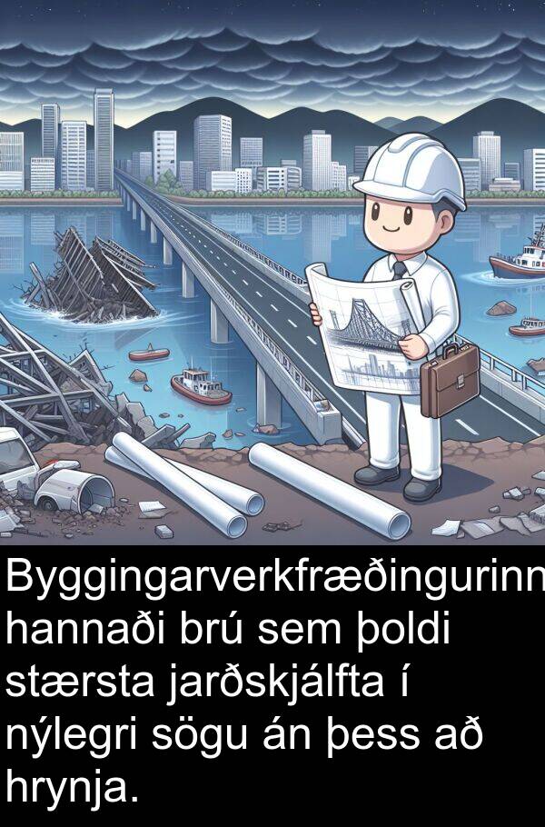 þoldi: Byggingarverkfræðingurinn hannaði brú sem þoldi stærsta jarðskjálfta í nýlegri sögu án þess að hrynja.