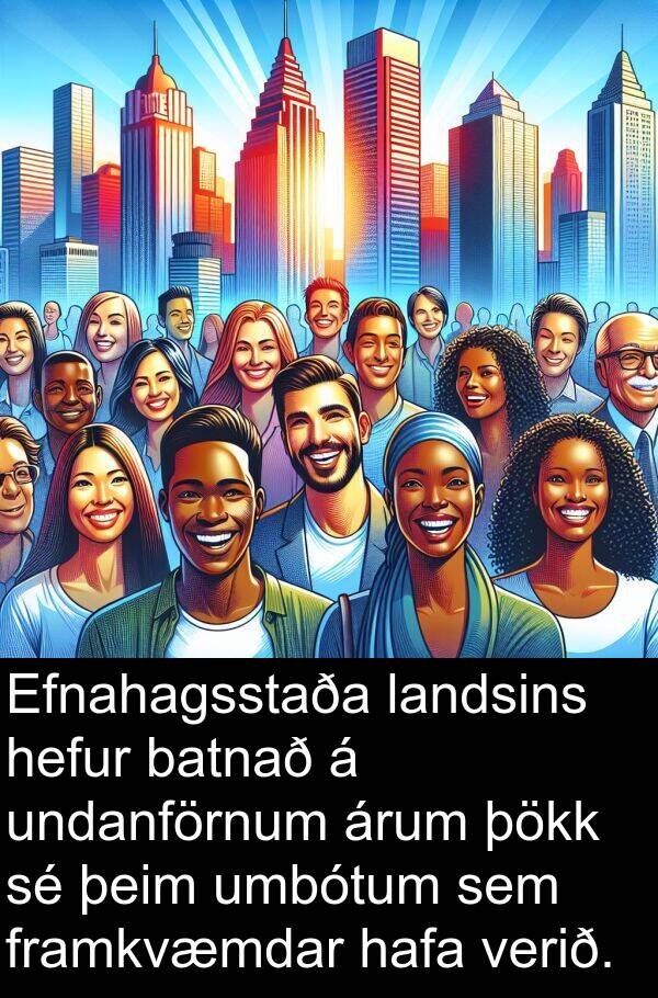 þeim: Efnahagsstaða landsins hefur batnað á undanförnum árum þökk sé þeim umbótum sem framkvæmdar hafa verið.
