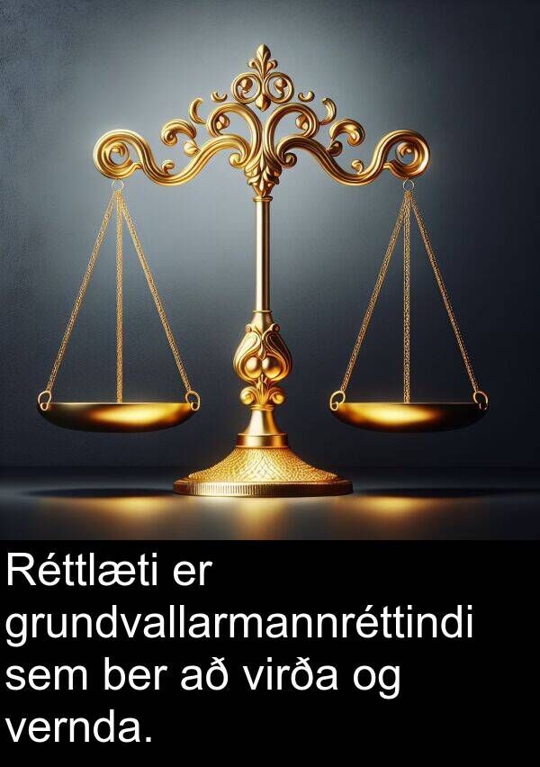 vernda: Réttlæti er grundvallarmannréttindi sem ber að virða og vernda.