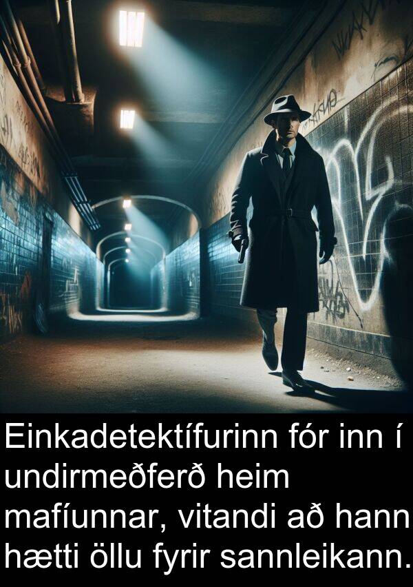 inn: Einkadetektífurinn fór inn í undirmeðferð heim mafíunnar, vitandi að hann hætti öllu fyrir sannleikann.