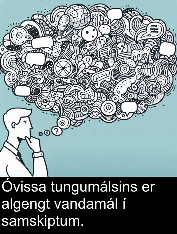 vandamál: Óvissa tungumálsins er algengt vandamál í samskiptum.