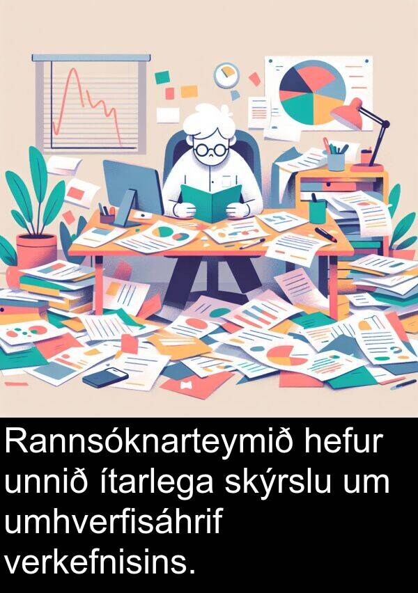 ítarlega: Rannsóknarteymið hefur unnið ítarlega skýrslu um umhverfisáhrif verkefnisins.