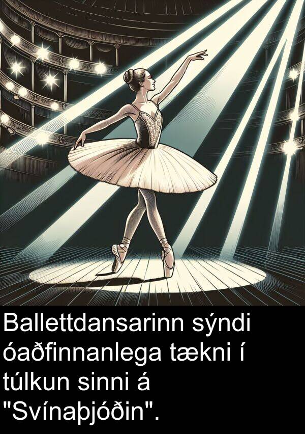 óaðfinnanlega: Ballettdansarinn sýndi óaðfinnanlega tækni í túlkun sinni á "Svínaþjóðin".