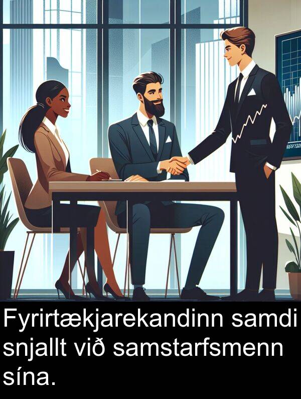 samdi: Fyrirtækjarekandinn samdi snjallt við samstarfsmenn sína.