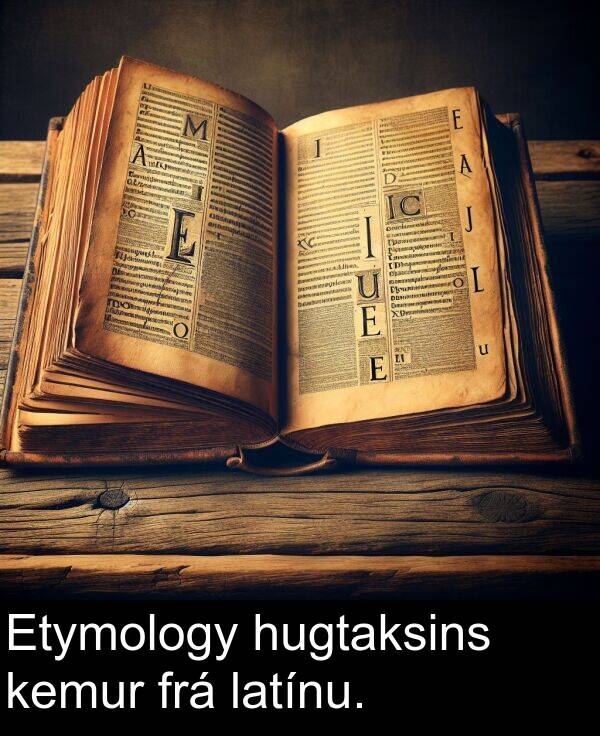 kemur: Etymology hugtaksins kemur frá latínu.