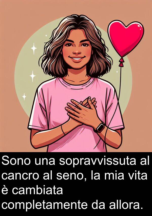 cambiata: Sono una sopravvissuta al cancro al seno, la mia vita è cambiata completamente da allora.